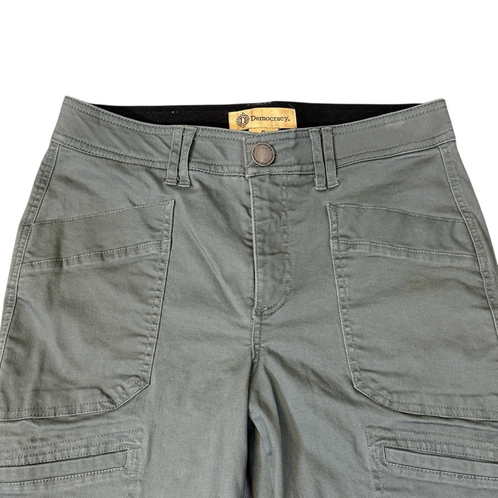 Democracy “Ab” technology Slim Cargo Utility Ankle Pants. Green Size 6 #2079 - Picture 3 of 8